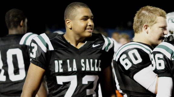 Larry Allen Jr. is the son of one of greatest linemen in NFL history and was a key starter last season for CIF Open Division champion De La Salle. Photo by Willie Eashman.