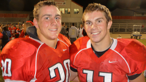 Tyler Swortfiguer (left) and Josh McCreath were senior leaders at Ripon, which lost its only game of the season in the CIF Sac-Joaquin Section playoffs to Central Catholic of Modesto but got a head-to-head win in September over Escalon.
