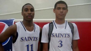 Trey Kell (on the right) helped St. Augustine win D3 state title last season. Graduated teammate Brynton Lemar is on the left.
