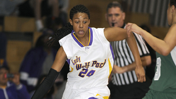 Stanford-bound Erica McCall and her team posted a historic win last week over Hanford, which had not lost to another CIF Central Section team for 97 straight games. Photo courtesy of school.