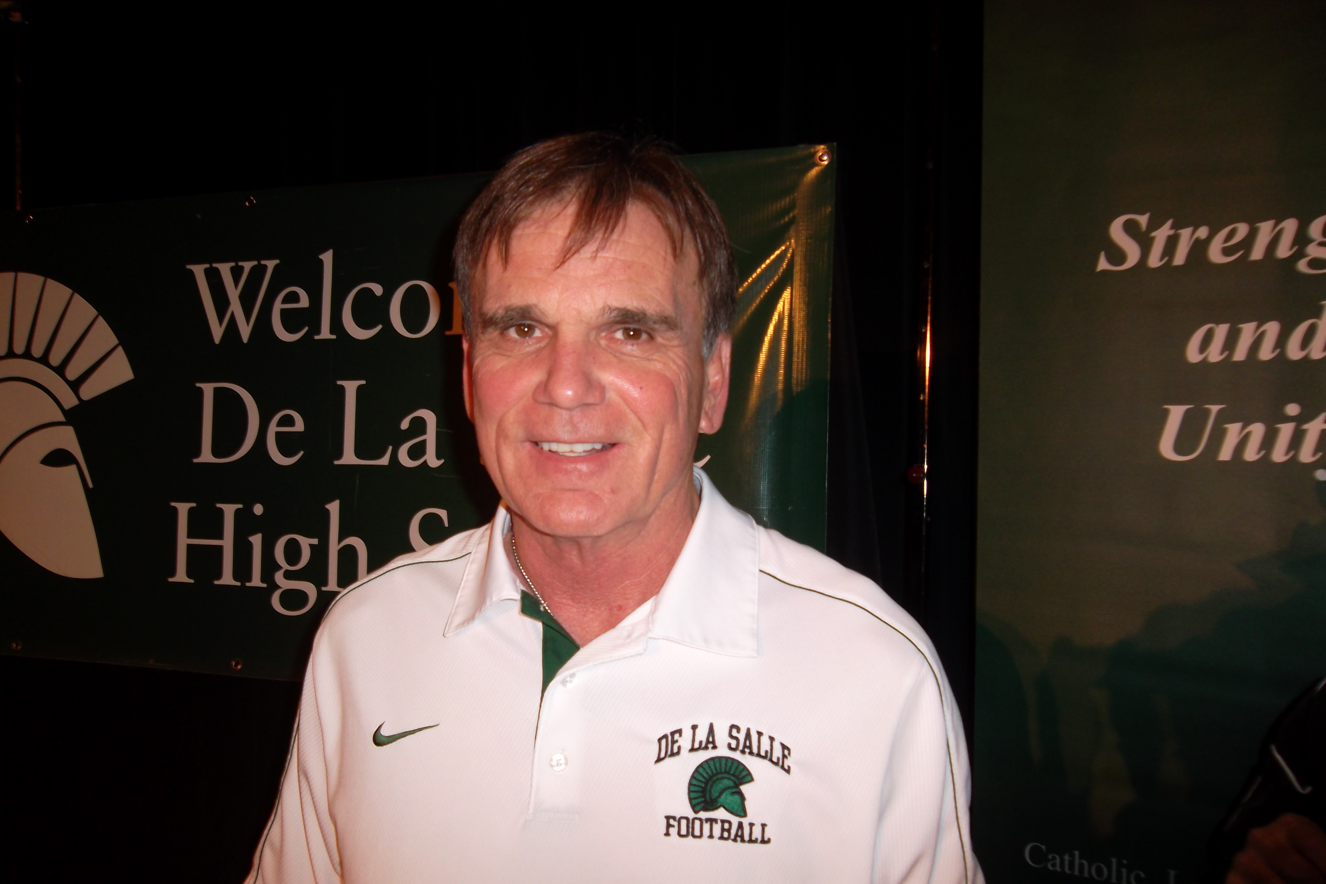 It was not a somber occasion surrounding the announcement on Friday that the De La Salle of Concord football program will no longer be led by Bob Ladouceur as head coach. Photo by Harold Abend.