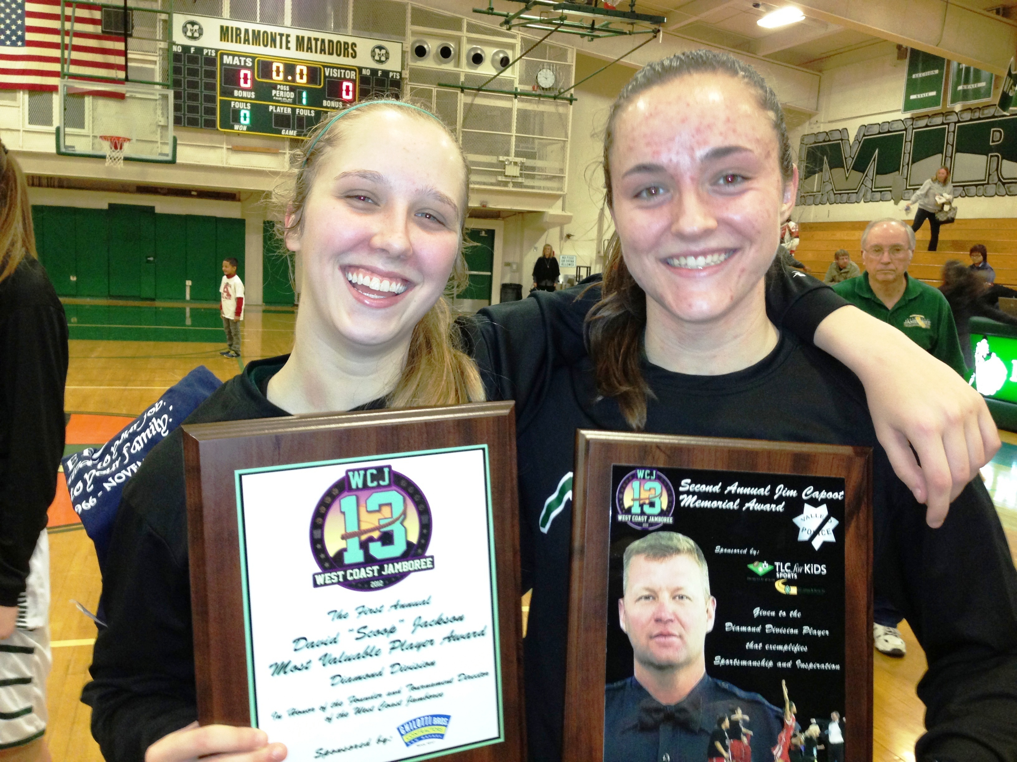 Miramonte's Carly Gill and Megan Reid collected a lot of hardware at the recent West Coast Jamboree and led their team last week to a big win against arch-rival Campolindo. Photo: Harold Abend.