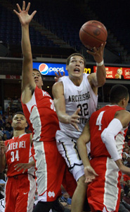 Aaron Gordon scores for Mitty during 2013 CIF Open Division state final. Photo: Willie Eashman.