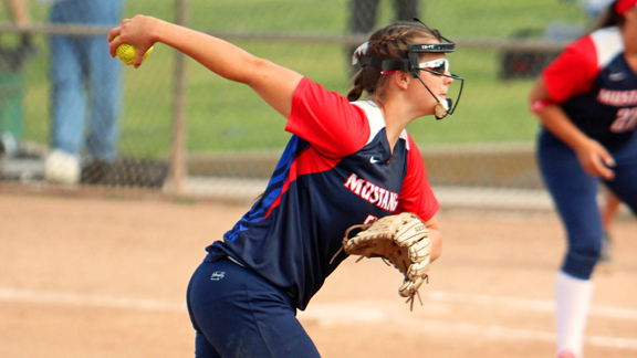 Junior Paige Von Sprecken has been wrecking the batting averages of opposing players as the pitcher for the Yorba Linda softball team. The Mustangs are still No. 5 in this week's rankings. Photo courtesy Yorba Linda High School.