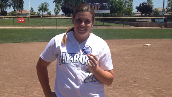 Allie Walljasper from Sierra of Manteca is one of the nation's most highly-regarded junior pitchers. She led her team to a CIF Sac-Joaquin Section title. Photo: Paul Muyskens.