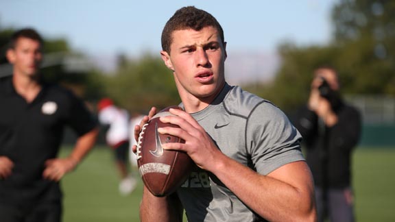 Bellarmine's K.J. Carta-Samuels looked like one of the state's top quarterbacks during Friday's Elite 11 tryout in Santa Clara. Photo: Courtesy Student Sports.