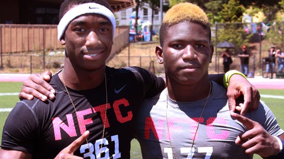 John Plattenburg of Corona Centennial and Nick Gibson of Corona both took home MVP honors from Sunday's NFTC at Laney College in Oakland. Photo: Willie Eashman.