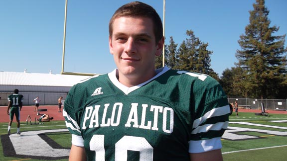 Keller Chryst started at Palo Alto as a sophomore in 2011, one year after the Vikings were CIF D1 state bowl champions. Photo: Harold Abend.