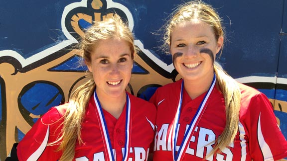 Megan Sabbatini was in the circle for another CCS title for San Benito and was backed up in the title game with a big homer by Taylor Fabing. Photo: Harold Abend.