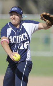 Kaylee Carlson of No. 2 Pacifica tossed a no-hitter last week. Photo courtesy school.