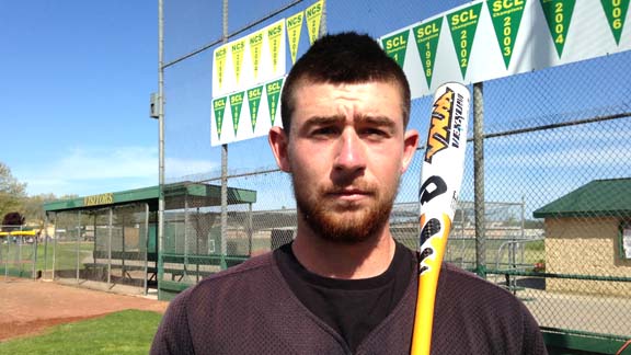 Catcher Francis Christy and his team at Casa Grande of Petaluma are in the midst of an outstanding season. The Gauchos are No. 1 in this week's Division II state rankings. Photo: Harold Abend. 