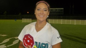 Pitcher Erica Romero was in the circle for Santiago of Corona when it was State Team of the Year in 2011. She was there again when the top team honor for 2013 was decided. Photo: Mark Tennis.