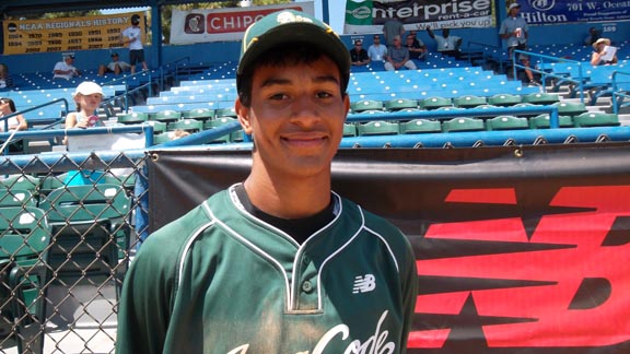 Jacob Gatewood is one of the top prospects for the next MLB Draft, but Clovis teammate Tatum McCarthy also had to get strong all-state consideration. Photo: Harold Abend.