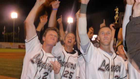 All-State overall second team member Kort Peterson (far left) celebrates with his teammates from St. Francis of Mountain View after team won CIF Central Coast Section title.