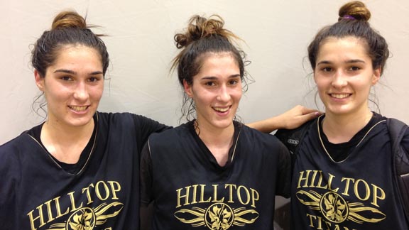 All three of the Lucci triplets -- Madison, Paris and Tiffany -- played well for their team during Day 1 at the San Diego Classic. Photo: Harold Abend.