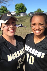 Junior Desiree Severance and senior Jazmyn Jackson from Archbishop Mitty of San Jose are both among the best players in the state in their class. Photo: Harold Abend.