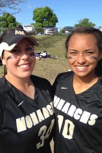 Sophomore Desiree Severance and junior Jazmyn Jackson from Archbishop Mitty of San Jose are both among the best players in the state in their class. Photo: Harold Abend.