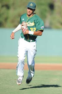 Jacob Gatewood of Clovis trots off the field at last summer's Area Code Games. Photo: Scott Kurtz (Courtesy Student Sports).