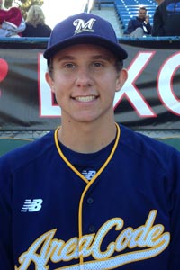 Murrieta Valley's Kevin Padlo received plenty of pats on the back for his Area Code outings. Photo: Harold Abend.