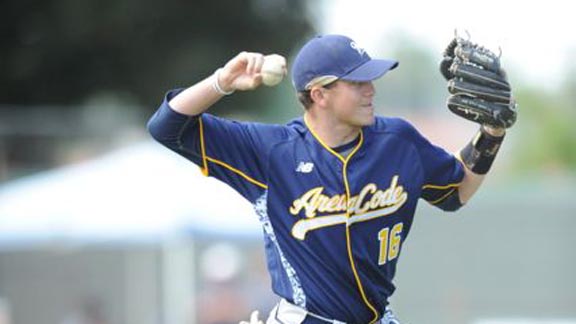 Luke Dykstra from Westlake of Westlake Village has had a big week so far at the 2013 New Balance Area Code Games, including a win on Thursday. Photo: Scott Kurtz.