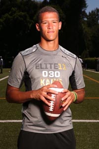 A top QB like 2014 grad Brad Kaaya from Chaminade of West Hills (now playing at Univ of Miami) probably has a very effective RAS. Photo: Tom Hauck (Courtesy Student Sports).