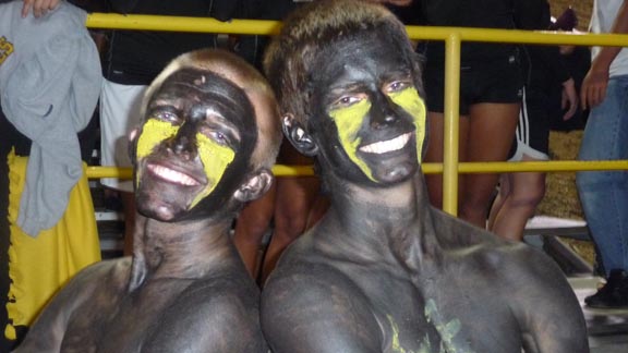 Some Del Oro of Loomis fans over the years have been known to get pumped up for their team. The Golden Eagles won last week 30-28 over Granite Bay. Photo: Mark Tennis.