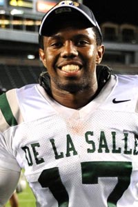 Michael Hutchings is now a freshman linebacker at USC after helping De La Salle win the 2012 CIF Open Division title. Photo: Scott Kurtz.