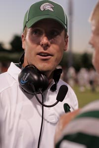 Justin Alumbaugh has been calling all of the offensive plays this season at De La Salle, which hasn't been much different than when former head coach Bob Ladouceur was calling them. Photo: Jonathan Hawthorne/SportStars.