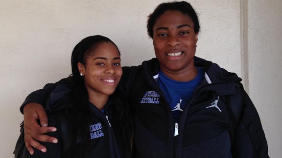 All-American candidates Jordin Canada and Kris Simon both shined for No. 3 Windward in two outings at the Stockton St. Mary's MLK Showcase. Photo: Harold Abend.