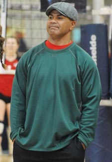 Junior Seau watches his daughter play volleyball in 2012 about one month before his death in May of the same year. Photo: Scott Kurtz.