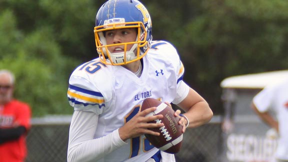 Trey Tinsley picked up the pace as a prolific passer at El Toro after Conner Manning graduated. He'll be back next season. Photo: Courtesy school.