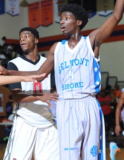 St. John Bosco's Daniel Hamilton looks for the ball during AAU game last summer playing for his club team. Photo: Courtesy Student Sports.