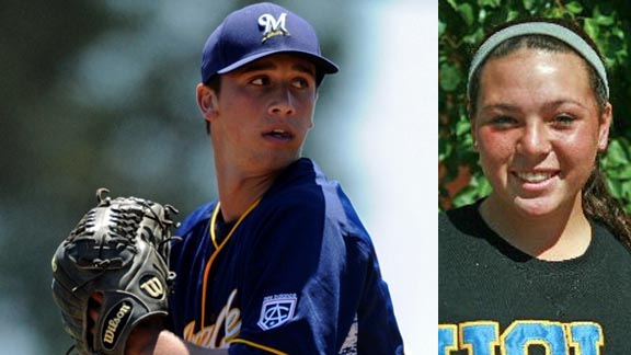 Two of this week's most prolific stat stars are both big-time UCLA recruits -- Kyle Molnar (left) from Aliso Niguel of Aliso Viejo and Rachel Garcia from Highland of Palmdale. Photos: Courtesy Student Sports.