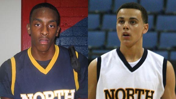 J.W. North of Riverside had one of its best teams ever under longtime head coach Mike Bartee. Its top players were senior DeShon Taylor (left) and sophomore Dikymbe Martin. 