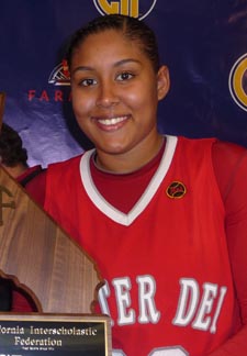 Kaleena Mosqueda-Lewis, the Ms. Basketball winner for 2011, just helped UConn go unbeaten and win the NCAA title. Photo: Ronnie Flores.