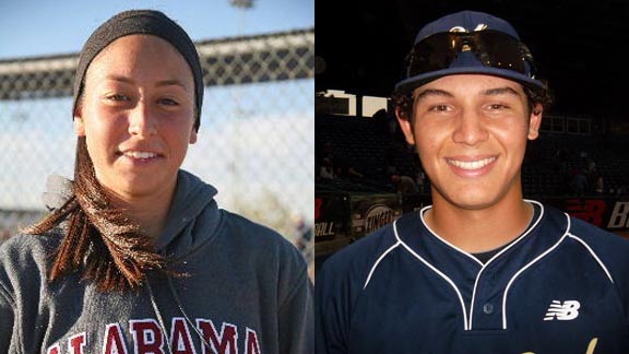 Alexis Osorio from M.L. King of Riverside and Alex Jackson from Rancho Bernardo of San Diego both gain mention in this week's state honor roll. Photos: Courtesy Student Sports.