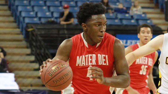 California's Mr. Basketball for 2014, Stanley Johnson from Mater Dei of Santa Ana, seemed to thrive during CIF state finals at Sacramento's Sleep Train Arena. Photo: Willie Eashman.