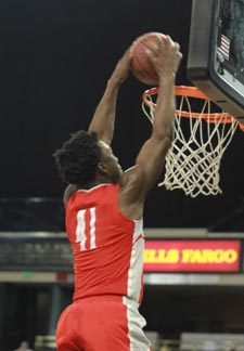 Stanley gets ready to rain down a dunk during CIF state final vs. Bishop O'Dowd. Photo: Willie Eashman.