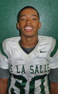 Antoine Custer was a sophomore standout for De La Salle of Concord last season who had to miss the CIF Open Division state bowl game due to an ankle injury. He's listed on the roster for Sunday's Nike Football Training Camp at Chabot College. Photo: Mark Tennis.