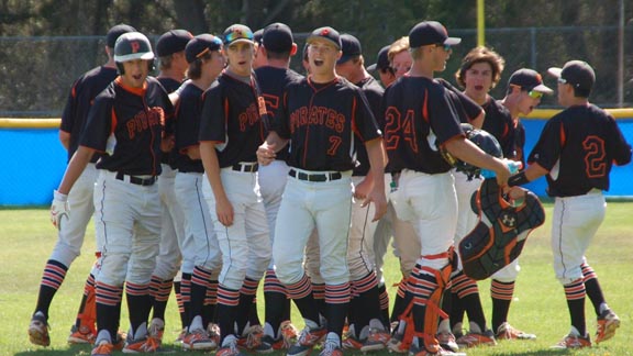 This was one team that Village Christian was not able to upset in the CIFSS Division V playoffs. Santa Ynez won the final and capped an historic season. Photo: Santa Ynez Pirate Baseball Facebook Page.