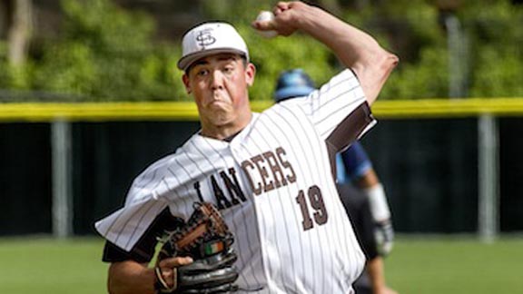 Big-time lefty John Gavin had a terrific senior season for No. 13 St. Francis of Mountain View. Photo: Norbert don der Groeben/SportStars.