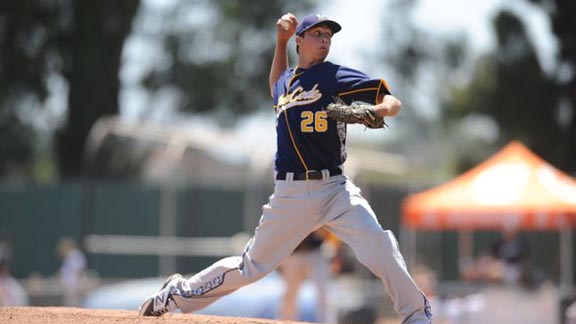 Kyle Molnar, who pitched for Division II state-ranked Aliso Niguel of Aliso Viejo, will be one of the state's top players next season. Photo: Scott Kurtz (Courtesy Student Sports).