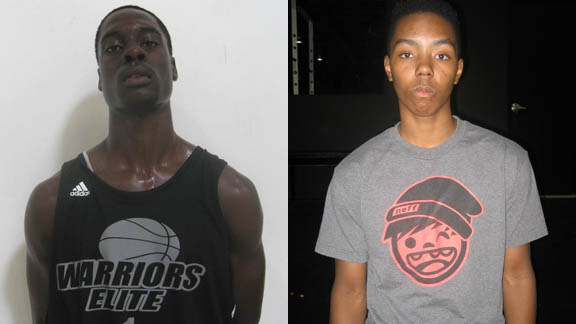 Serigne Athj of Birmingham (left) is the highest-rated newcomer to the 2015 Cal-Hi Sports Hot 100 while Khalil Ahmad moves up three sports and checks in at No. 50 among the state's best senior-to-be college prospects. Photo: Ronnie Flores