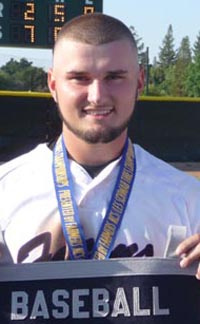 Joe DeMers has been outstanding in the more unusual combination of baseball and basketball. Photo: Mark Tennis.