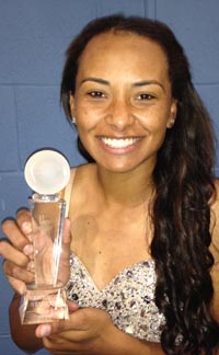 Jazmyn Jackson of Archbishop Mitty earned MVP honors at the Livermore Stampede, then headed out to her senior prom. Photo: Harold Abend.