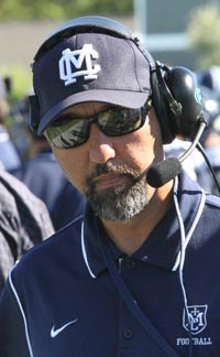 Marin Catholic head coach Mazi Moayed and team went 12-1 last season. Photo: Bill Schneider/VarsityPix.