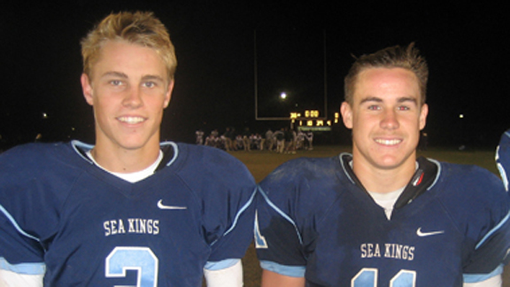Two returning players from 2013 D3 state champ Corona del Mar who already have All-Orange County honors are Bo St. Geme (left) and Cole Martin. Photo: Ronnie Flores.