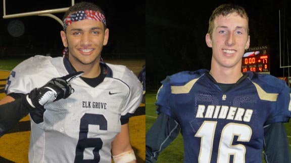 Two of the finest players from the SJS include Spencer Sheff (left) of Elk Grove and Jared Rice from Central Catholic of Modesto. Photos: Mark Tennis.