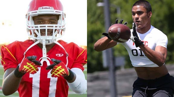 Two of the best from the San Fernando Valley region (including the Antelope Valley) are Melquise Stovall (left) from Paraclete of Lancaster and Dylan Crawford from St. Francis of La Canada. Photos: Hudl.com & Tom Hauck/Student Sports.