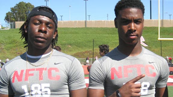 Serra of Gardena has had the No. 1 linebacking prospect in the state for the last two years -- Dwight Williams (left) for the Class of 2014 and John Houston for 2015. Photo: Ronnie Flores.